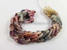 Multi Spinel Far Micro Cut Roundelle Beads